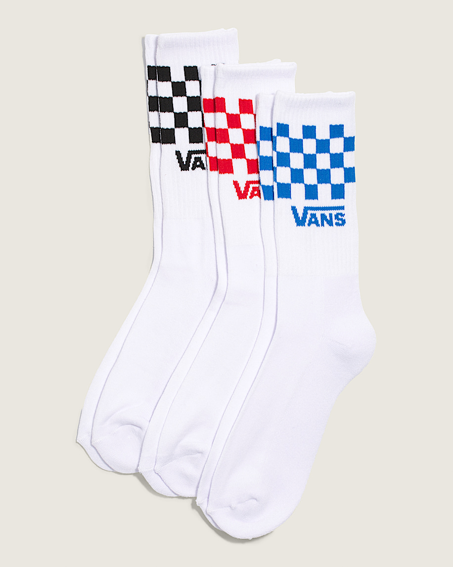 classic check crew socks 3-pack