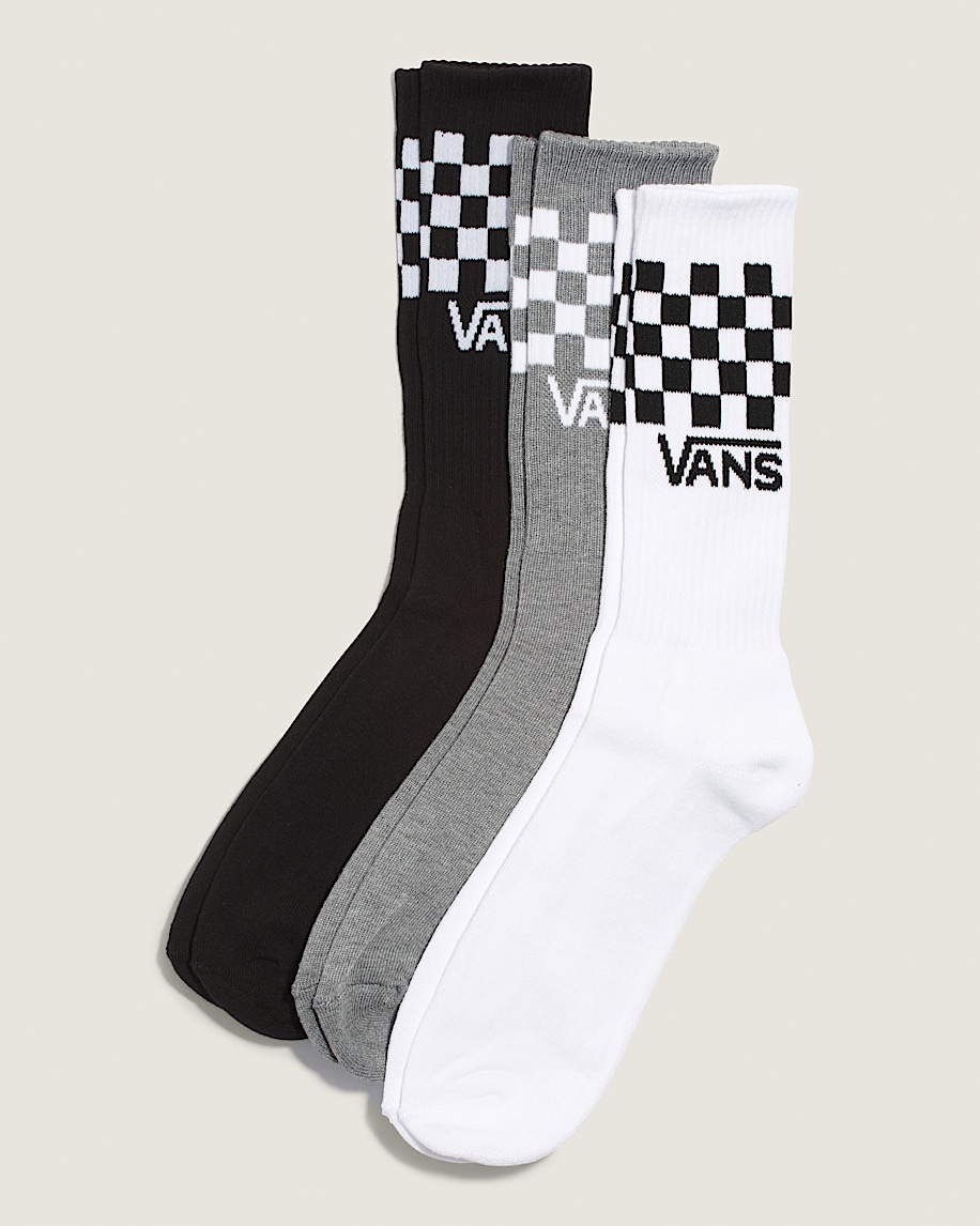 classic check crew socks 3-pack