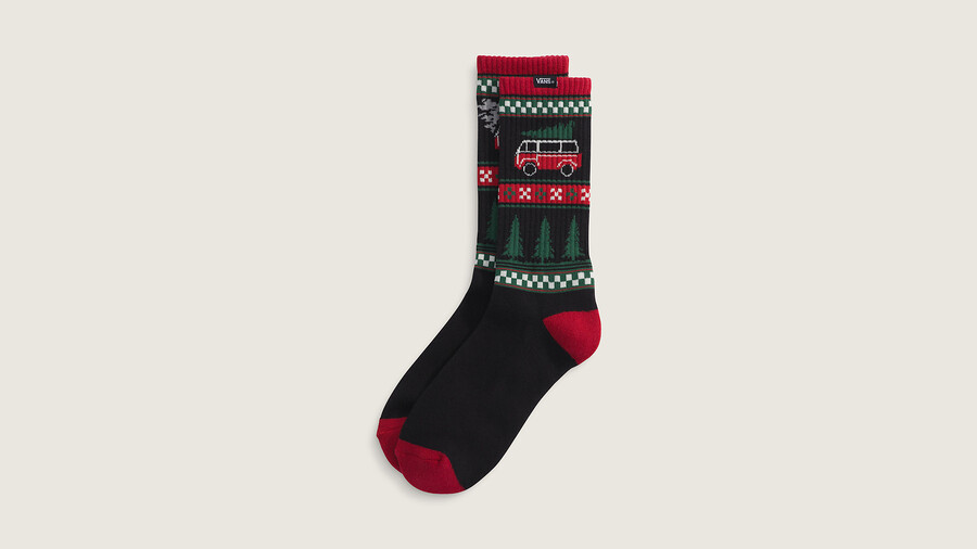 winter family trip crew socks
