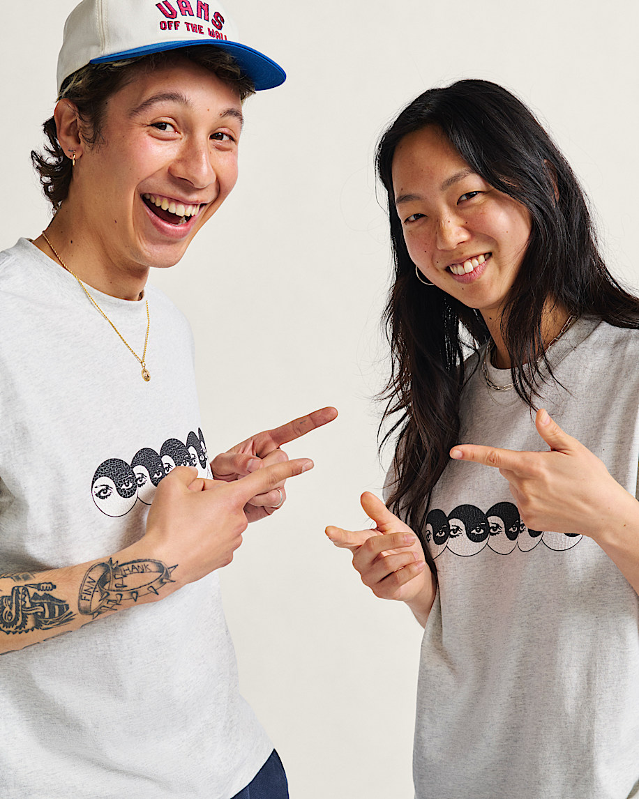 skate yin yang eyes t-shirt