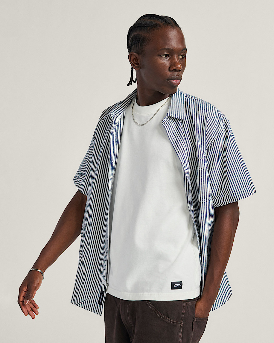 lawson stripe button up shirt