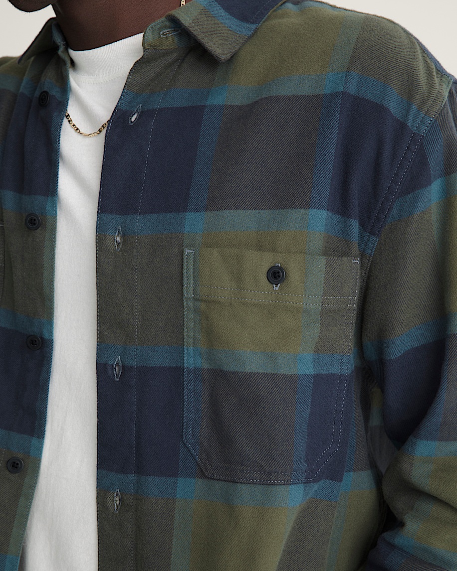 larkspur plaid flannel shirt