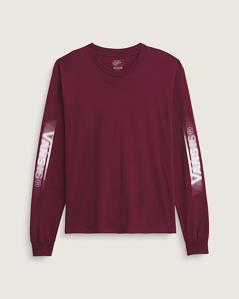 blur drop long sleeve t-shirt