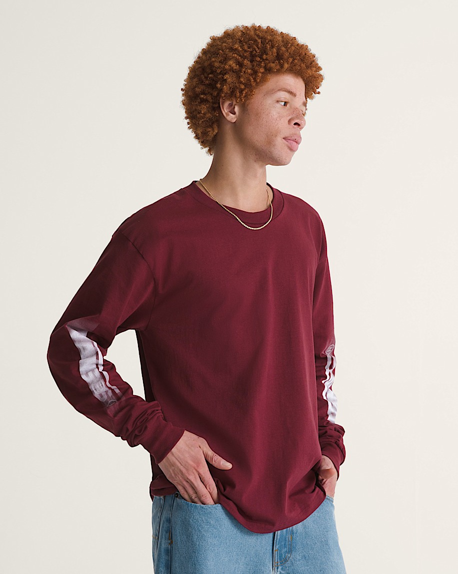 blur drop long sleeve t-shirt