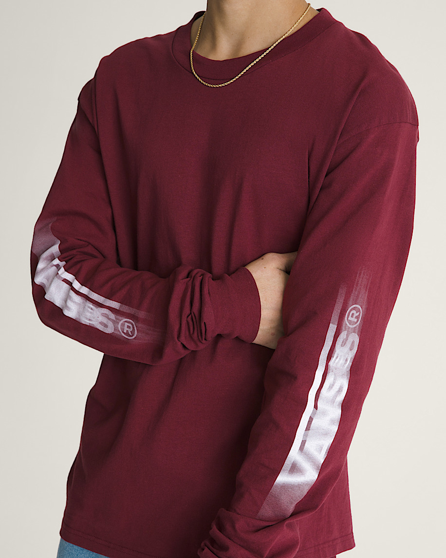 blur drop long sleeve t-shirt