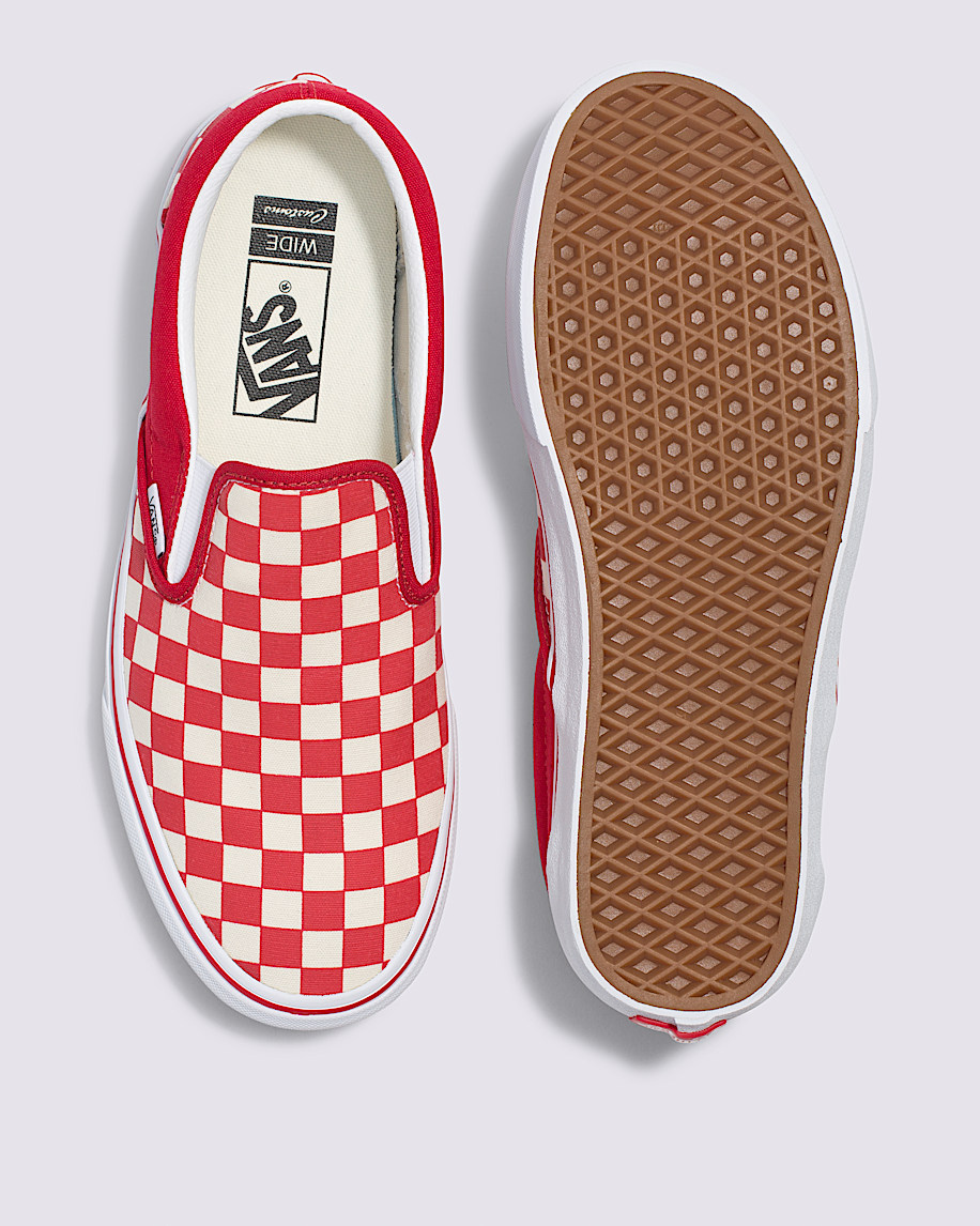 customs classic slip-on checkerboard wide shoe