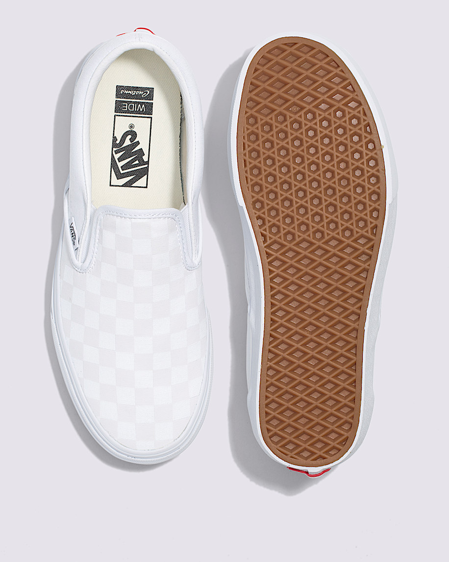 customs classic slip-on checkerboard wide shoe
