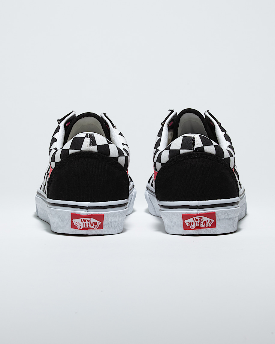 customs old skool checkerboard wide shoe