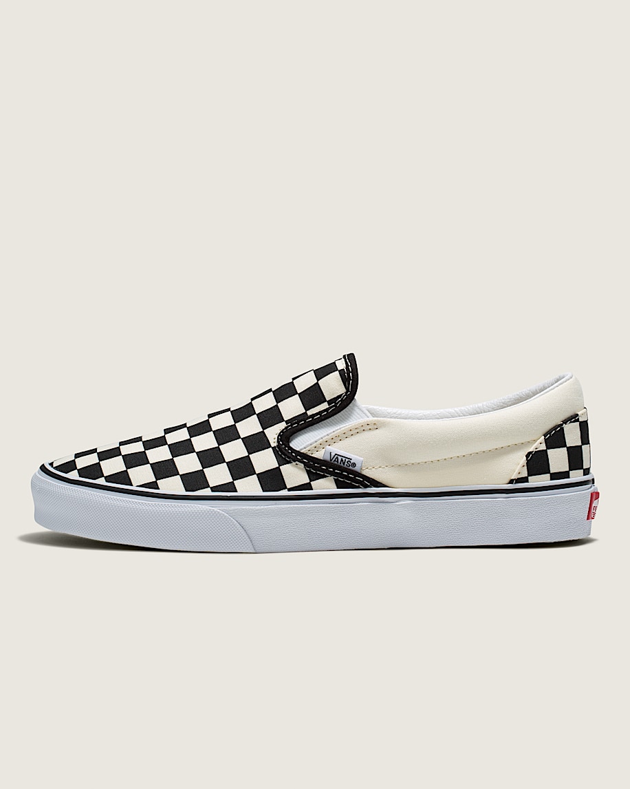 classic slip-on checkerboard wide shoe