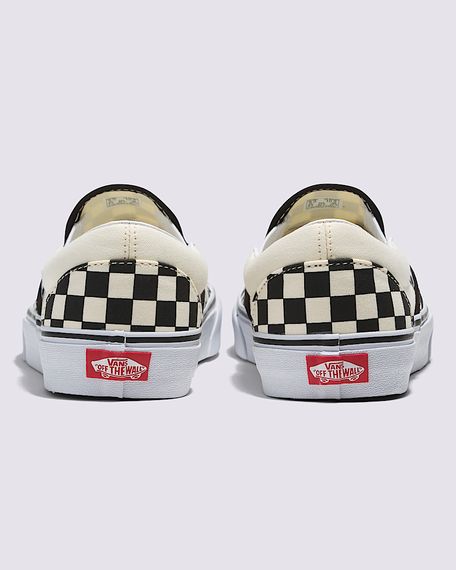 classic slip-on checkerboard wide shoe