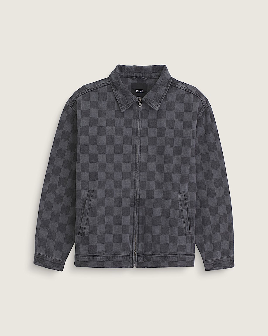 pitstop checkered station denim jacket