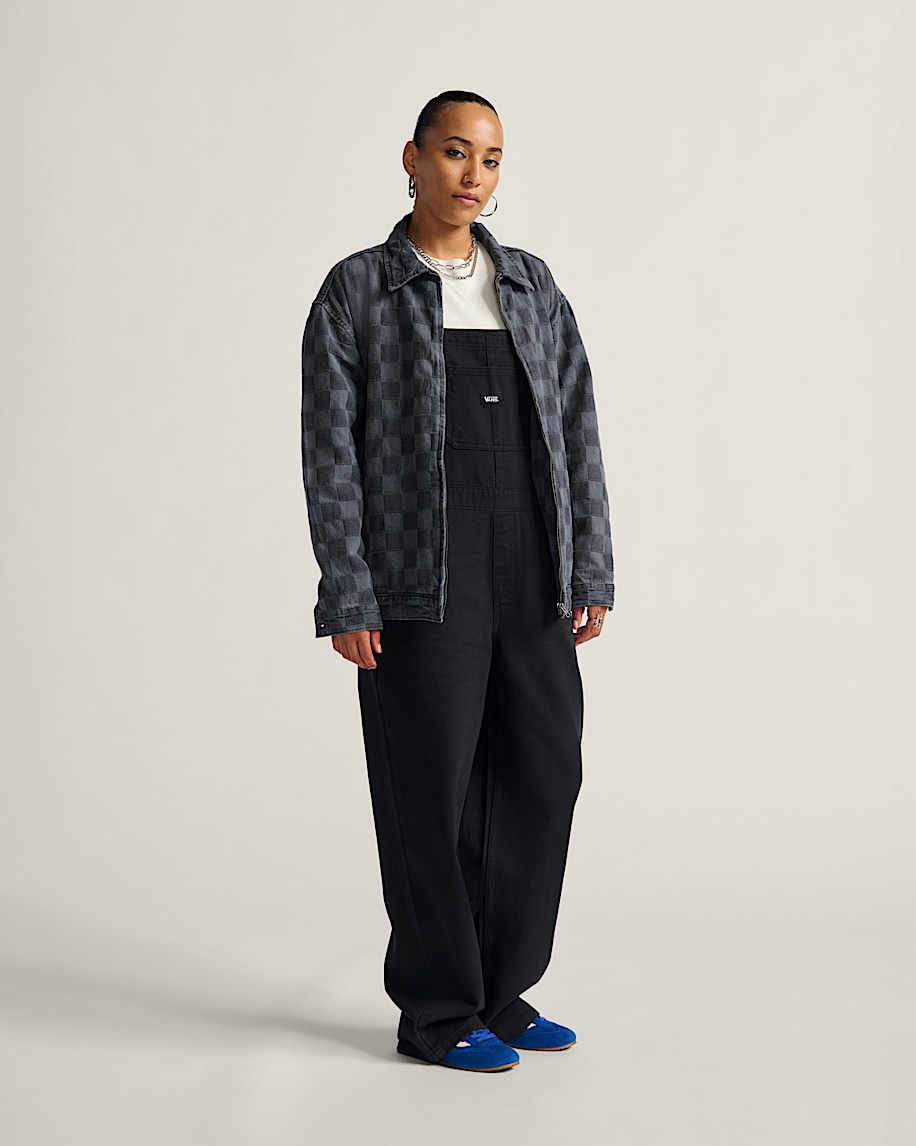 pitstop checkered station denim jacket