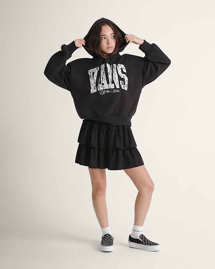 laced up retro pullover hoodie
