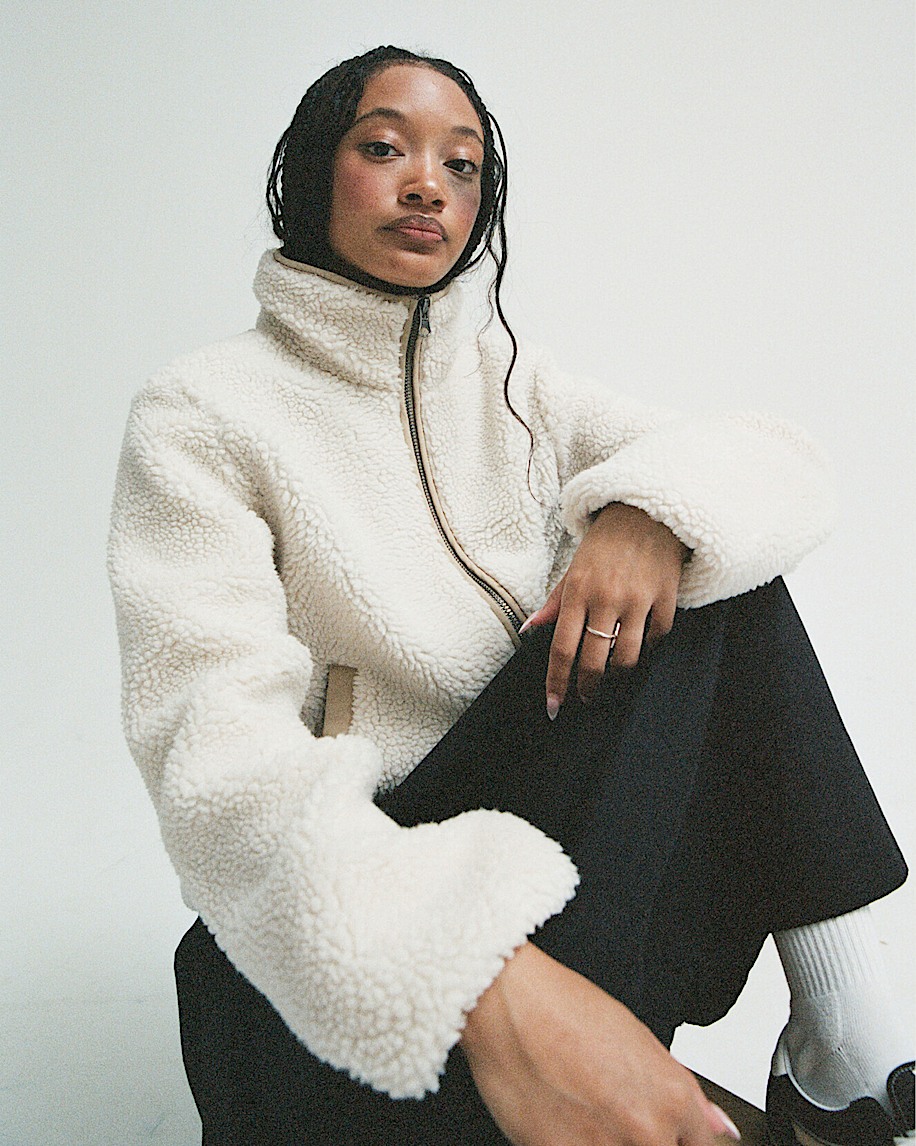 misty fog high pile jacket