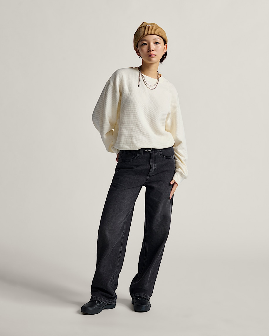 sirelle 5 pocket denim puddle pants