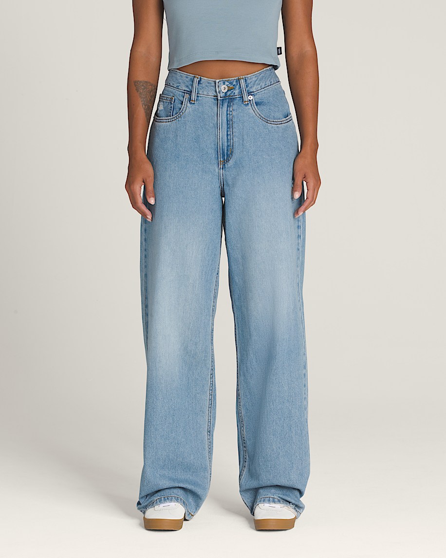 sirelle 5 pocket denim puddle pants