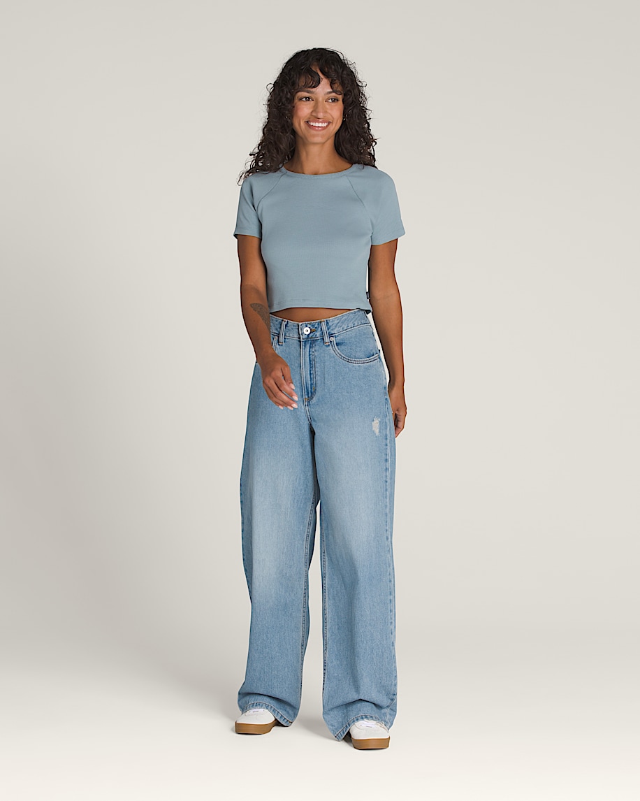 sirelle 5 pocket denim puddle pants