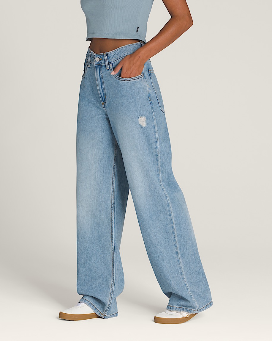 sirelle 5 pocket denim puddle pants