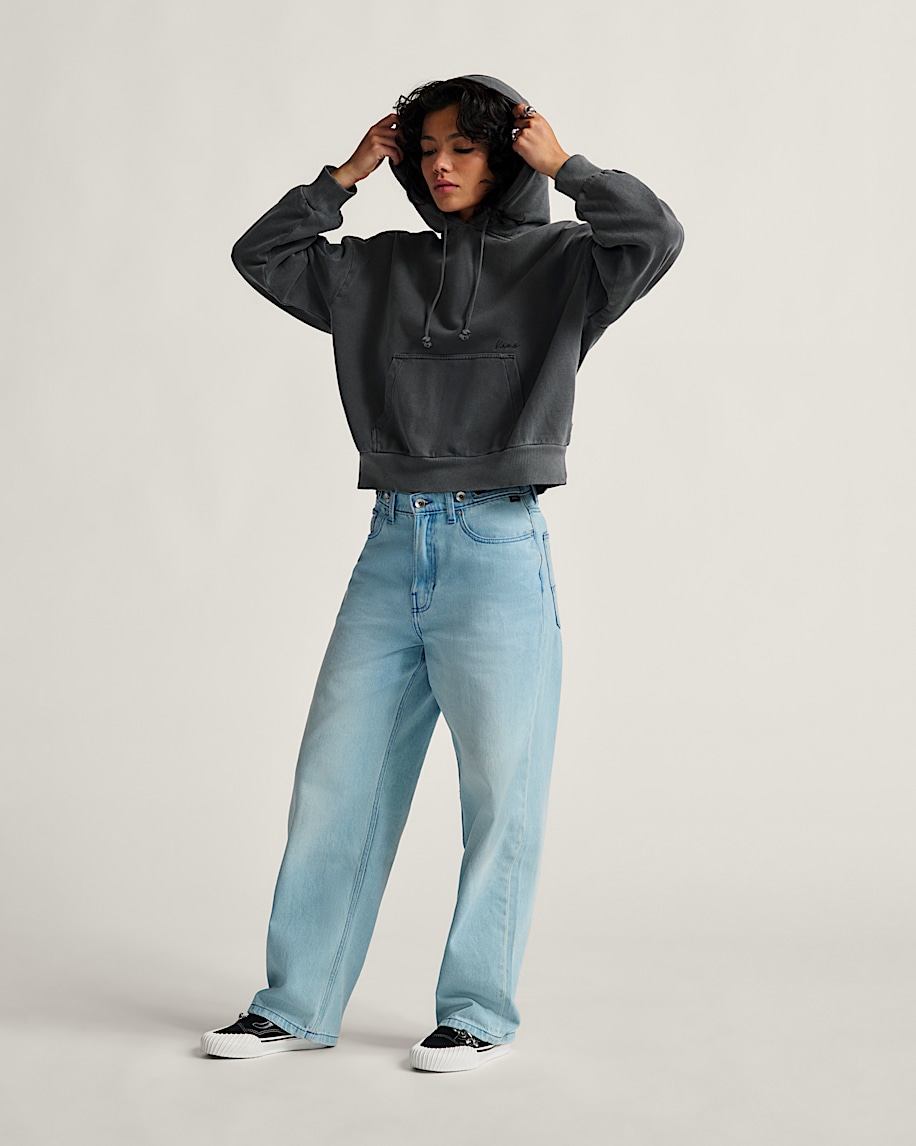 check-5 baggy denim pants