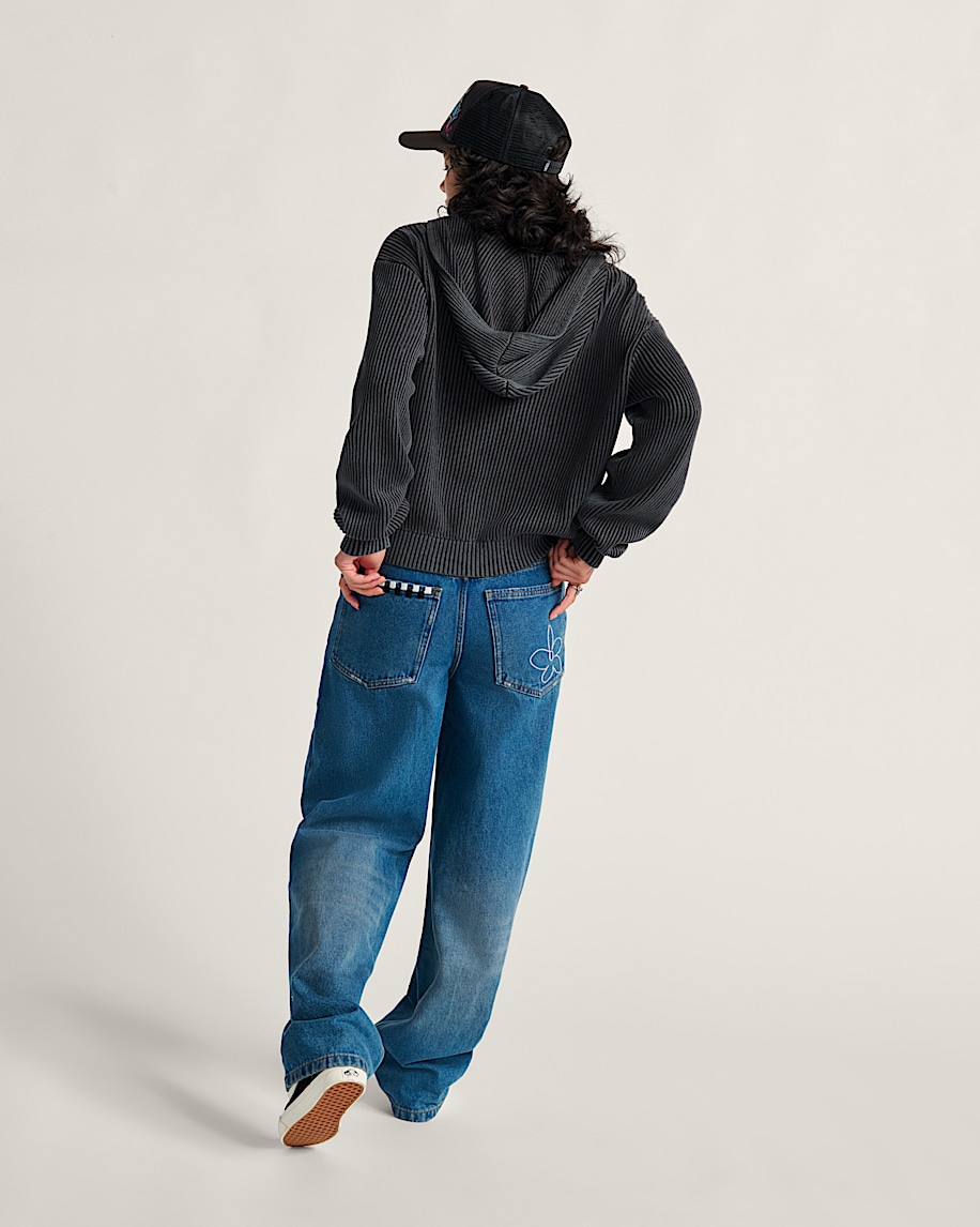 sirelle embroidered denim pants