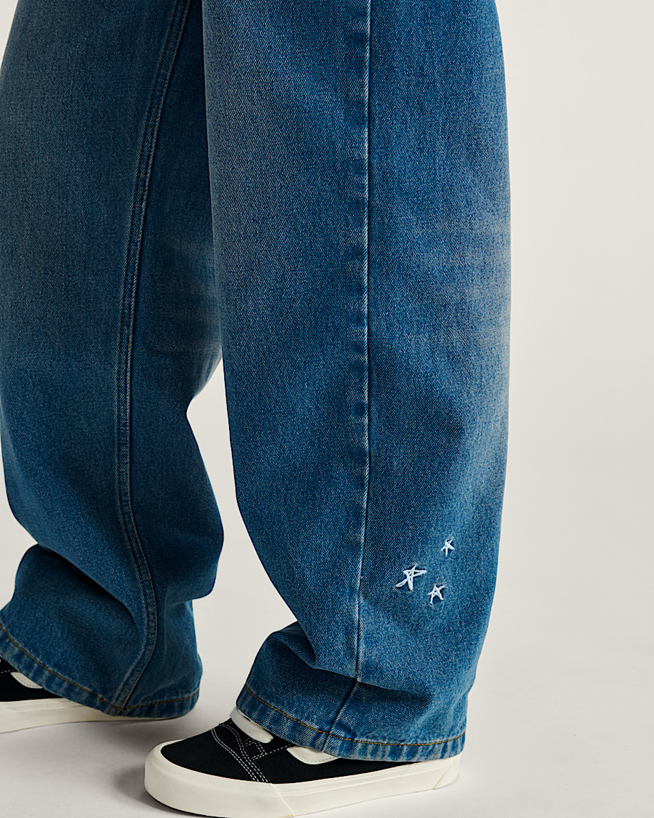 sirelle embroidered denim pants