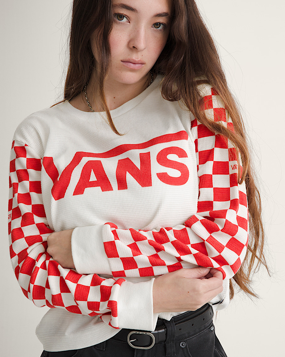 checkerboard long sleeve shirt