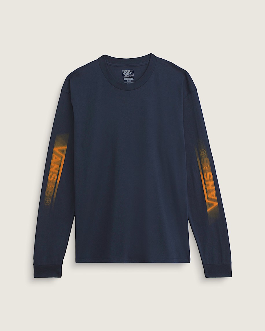 blur drop long sleeve t-shirt